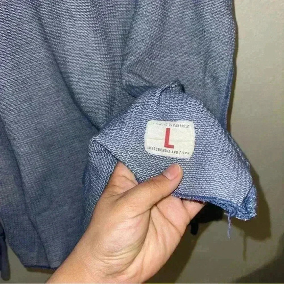 Abercrombie Fitch Long Sleeve Waffle Knit Athletic #2 Shirt Mens Sz Large - Picture 3 of 7